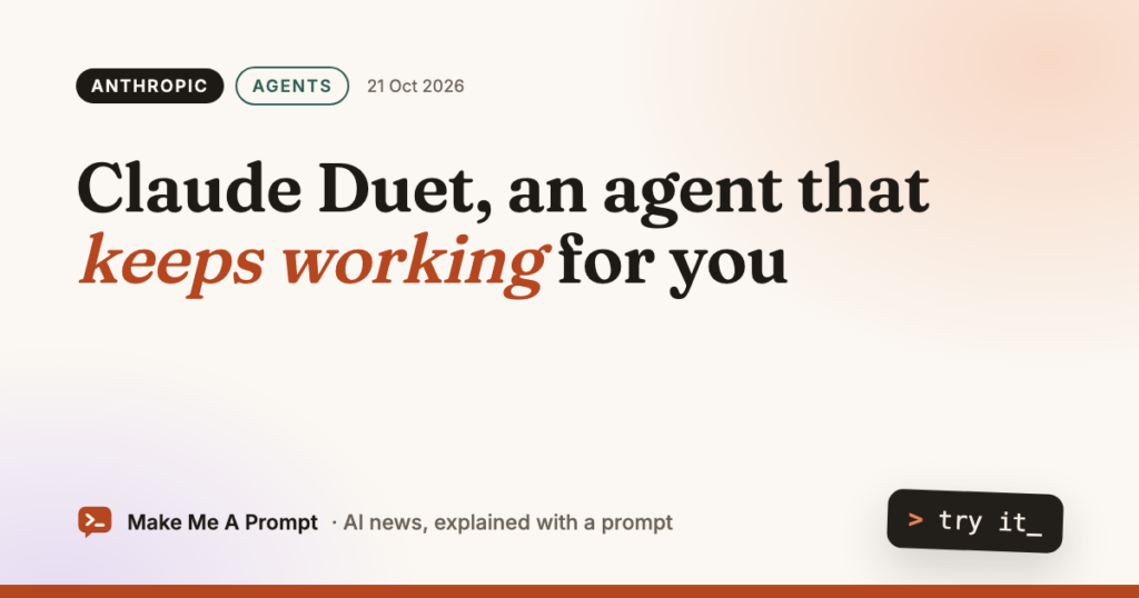 Claude Duet, agente sempre ativo