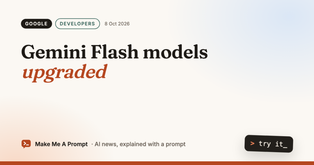 A atualização do Gemini Flash