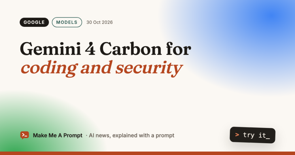 Gemini 4 Carbon, Google's new frontier model