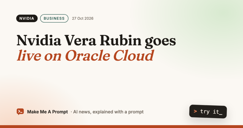 Nvidia Vera Rubin on Oracle Cloud at multi-gigawatt scale
